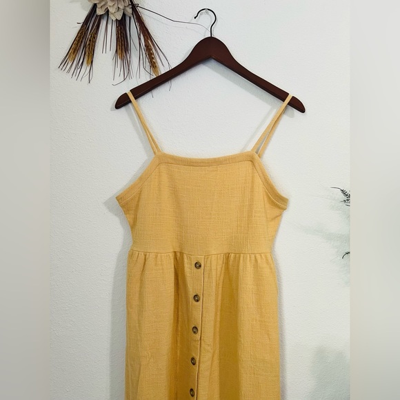 Madewell Cami Button-Front Textured Pickets Midi Dress Size Medium - Picture 7 of 12